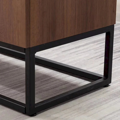 Credenza in Finto Legno con Mobiletto a 3 Cassetti