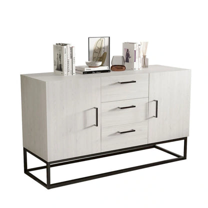 Credenza in Finto Legno con Mobiletto a 3 Cassetti
