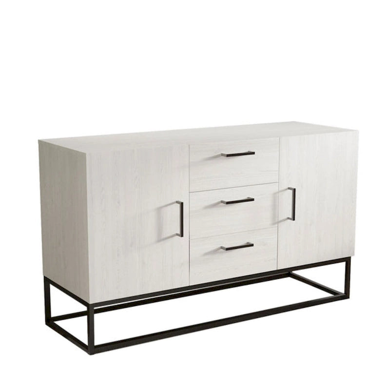 Credenza in Finto Legno con Mobiletto a 3 Cassetti