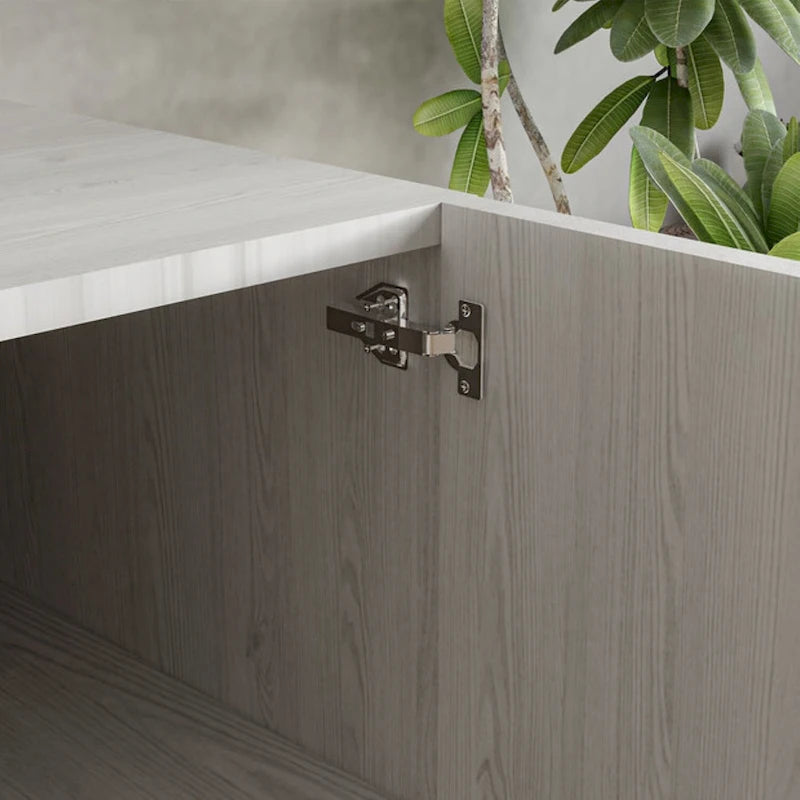 Credenza in Finto Legno con Mobiletto a 3 Cassetti