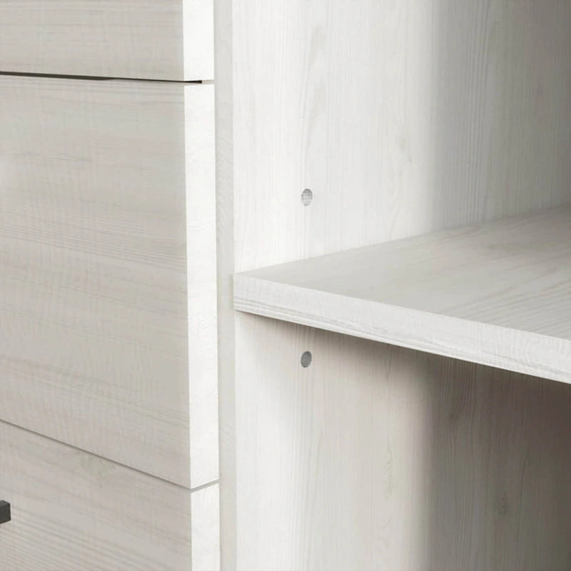 Credenza in Finto Legno con Mobiletto a 3 Cassetti