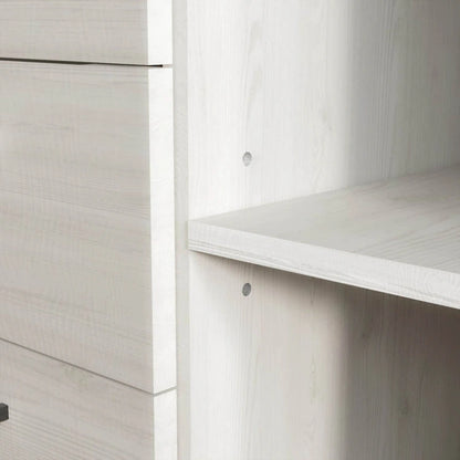 Credenza in Finto Legno con Mobiletto a 3 Cassetti