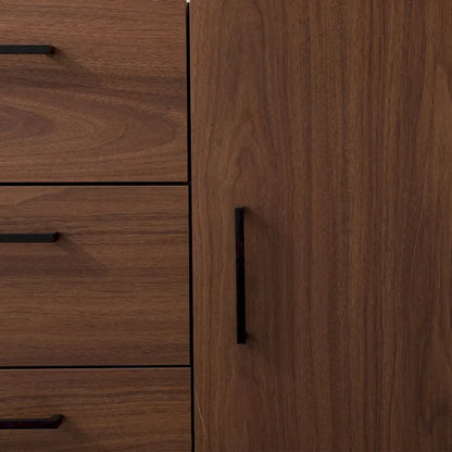 Credenza in Finto Legno con Mobiletto a 3 Cassetti