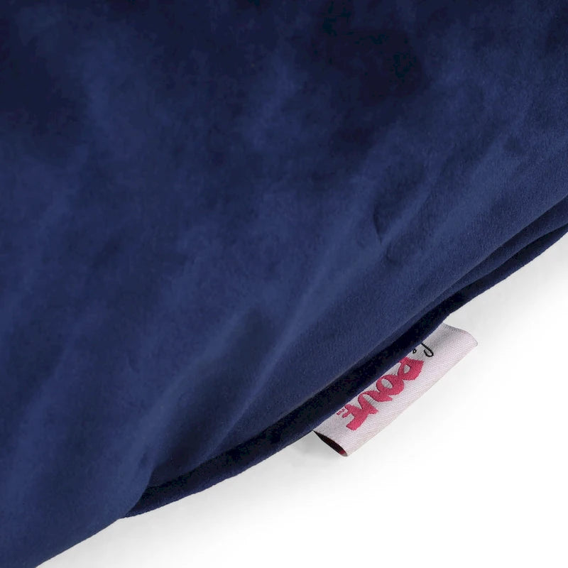 Velie Velveteen 2 Seater Oversized Bean Bag Chair with Armrests by Christopher Knight Home