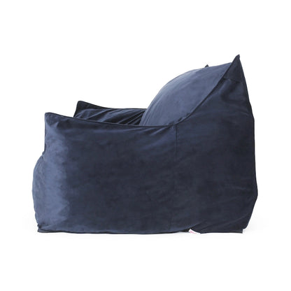 Velie Velveteen 2 Seater Oversized Bean Bag Chair with Armrests by Christopher Knight Home