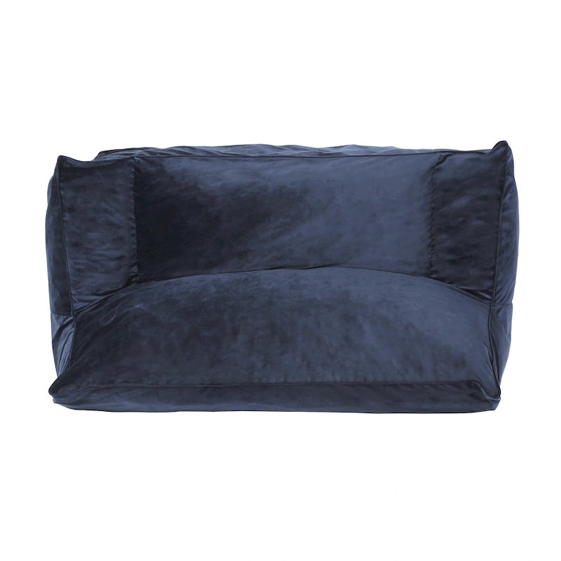 Velie Velveteen 2 Seater Oversized Bean Bag Chair with Armrests by Christopher Knight Home