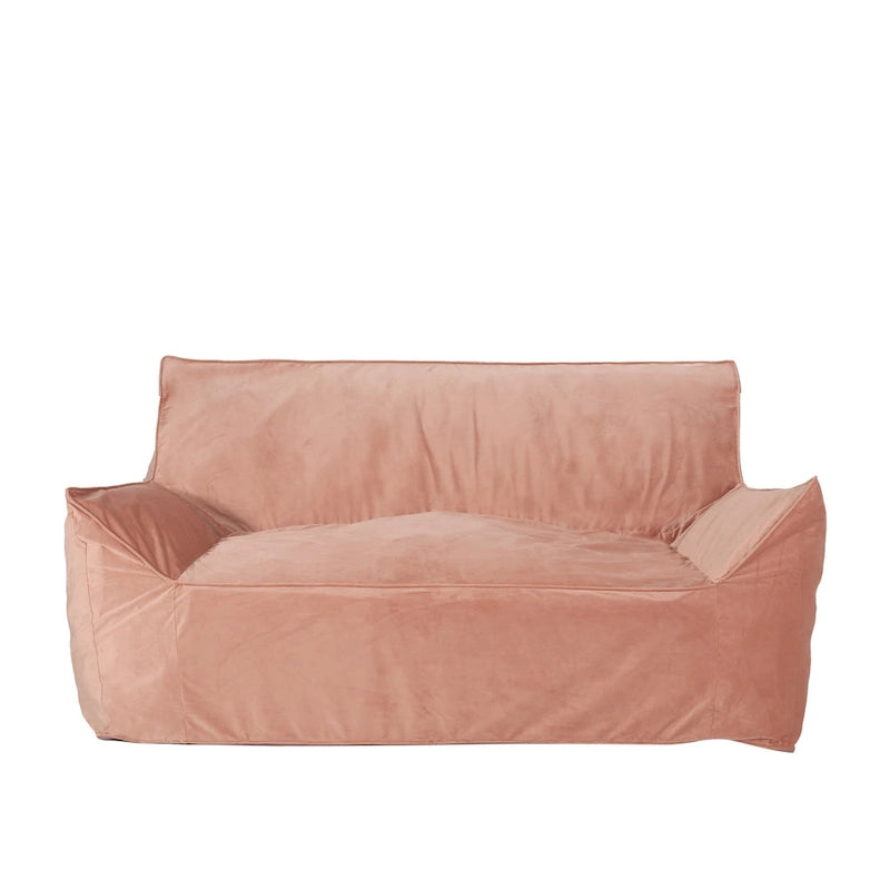 Velie Velveteen 2 Seater Oversized Bean Bag Chair with Armrests by Christopher Knight Home