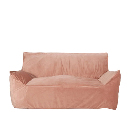 Velie Velveteen 2 Seater Oversized Bean Bag Chair with Armrests by Christopher Knight Home