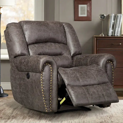Overstuffed Manual Standard Recliner Chair Sofa