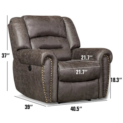 Overstuffed Manual Standard Recliner Chair Sofa