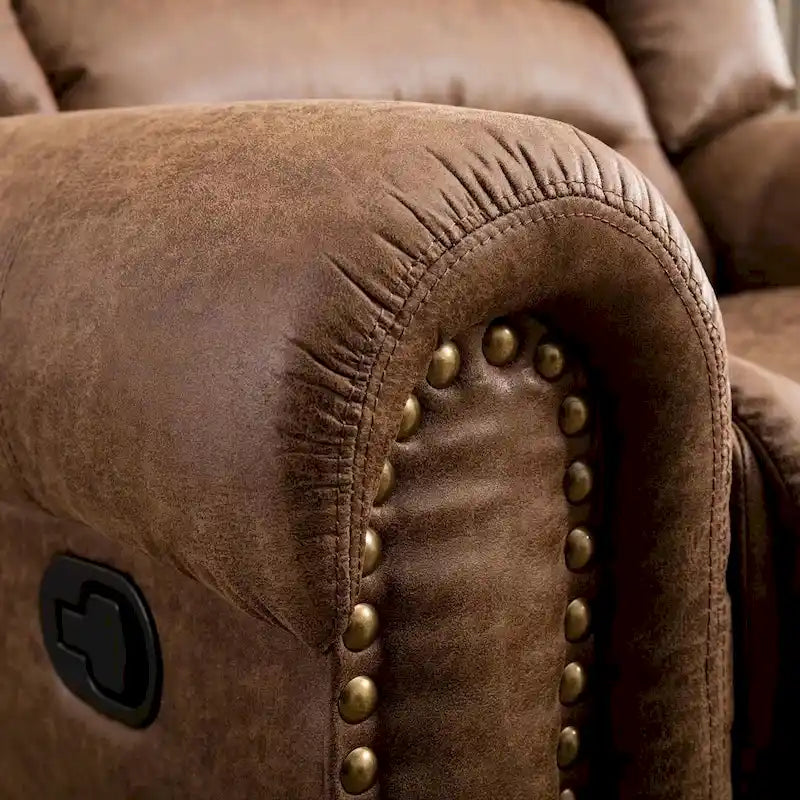 Overstuffed Manual Standard Recliner Chair Sofa