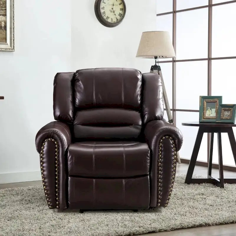 Overstuffed Manual Standard Recliner Chair Sofa