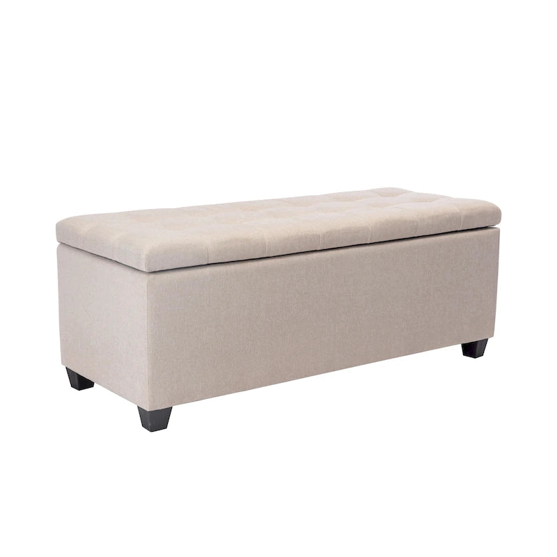 Porthos Home Ved Storage Bench, Flip Top, Fabric Upholstery