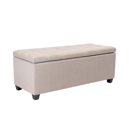Porthos Home Ved Storage Bench, Flip Top, Fabric Upholstery
