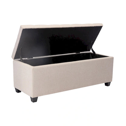 Porthos Home Ved Storage Bench, Flip Top, Fabric Upholstery