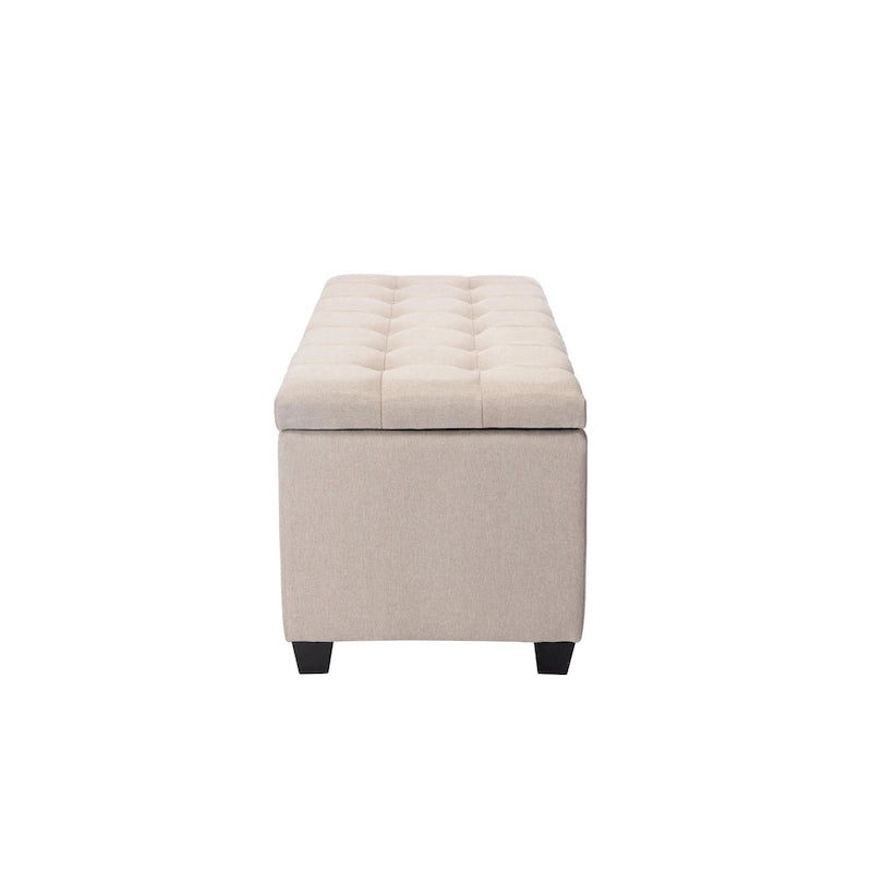 Porthos Home Ved Storage Bench, Flip Top, Fabric Upholstery