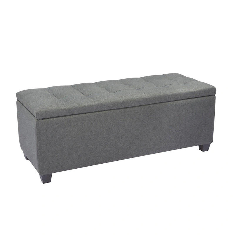 Porthos Home Ved Storage Bench, Flip Top, Fabric Upholstery