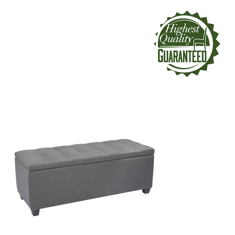 Porthos Home Ved Storage Bench, Flip Top, Fabric Upholstery
