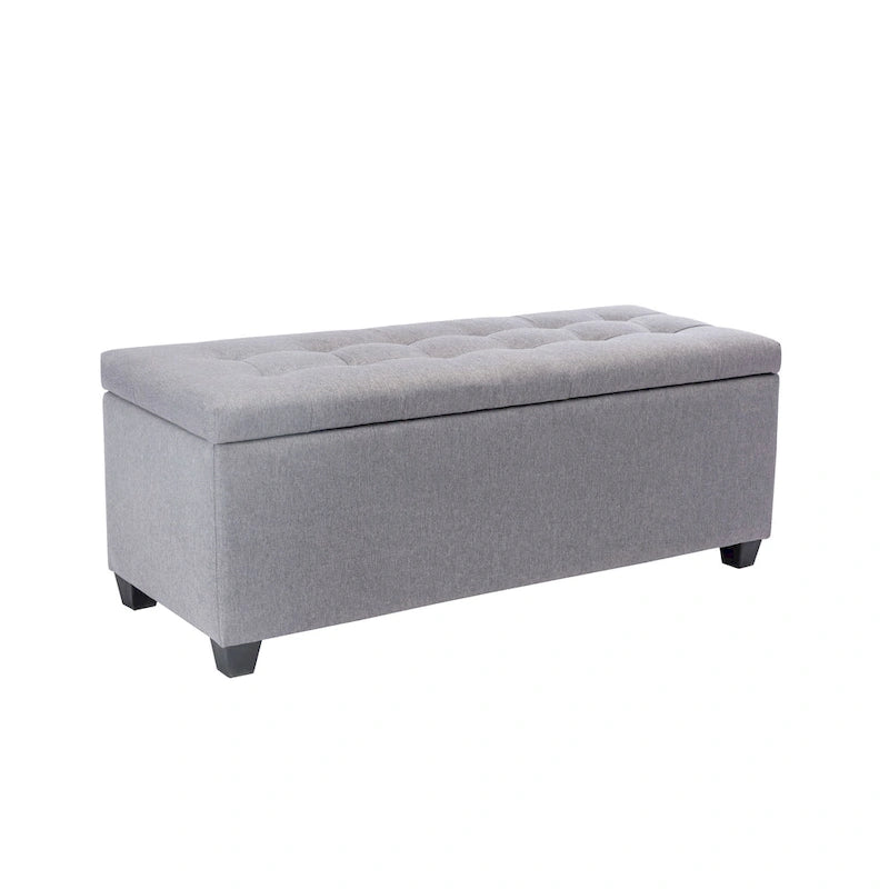 Porthos Home Ved Storage Bench, Flip Top, Fabric Upholstery