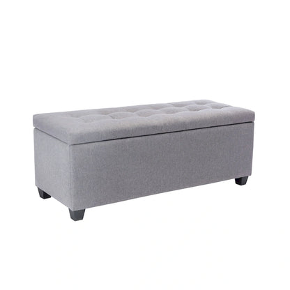 Porthos Home Ved Storage Bench, Flip Top, Fabric Upholstery