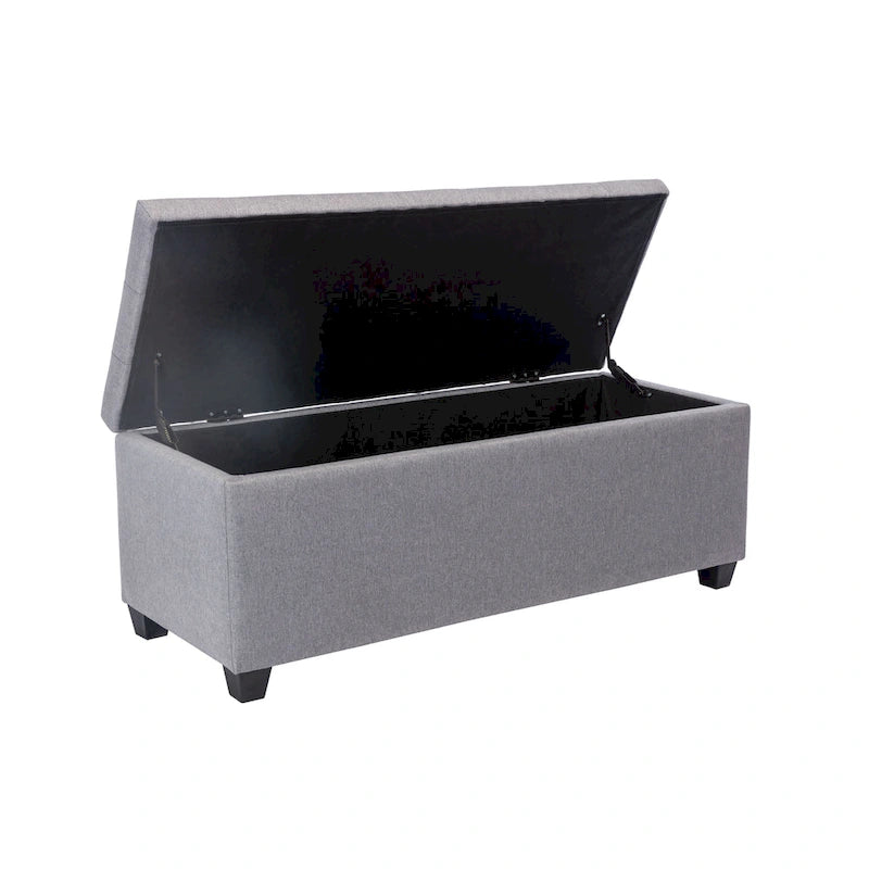 Porthos Home Ved Storage Bench, Flip Top, Fabric Upholstery
