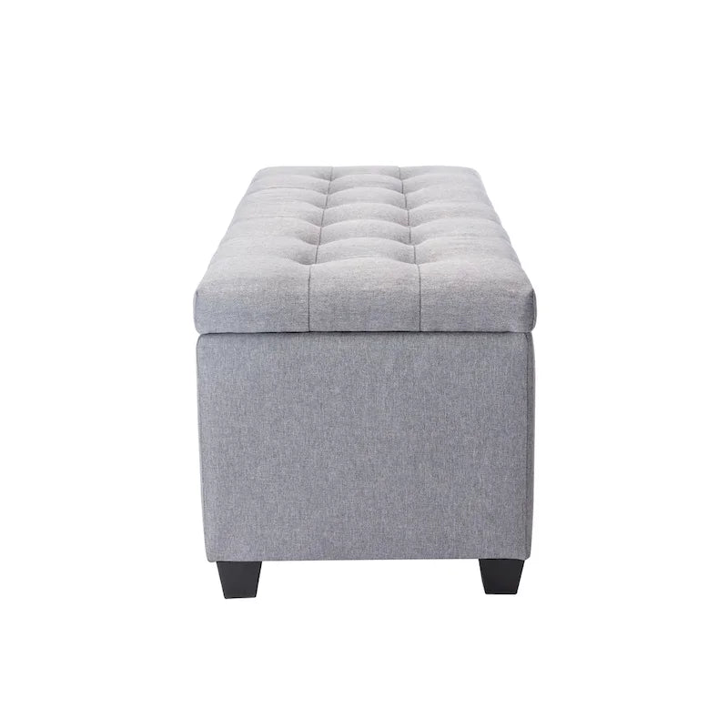 Porthos Home Ved Storage Bench, Flip Top, Fabric Upholstery