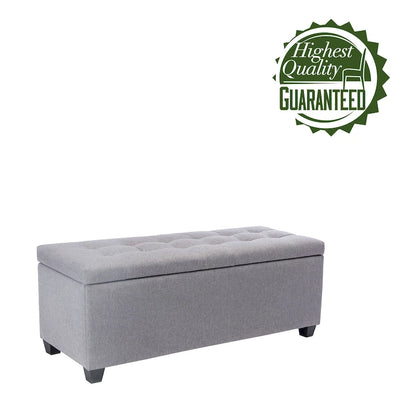 Porthos Home Ved Storage Bench, Flip Top, Fabric Upholstery