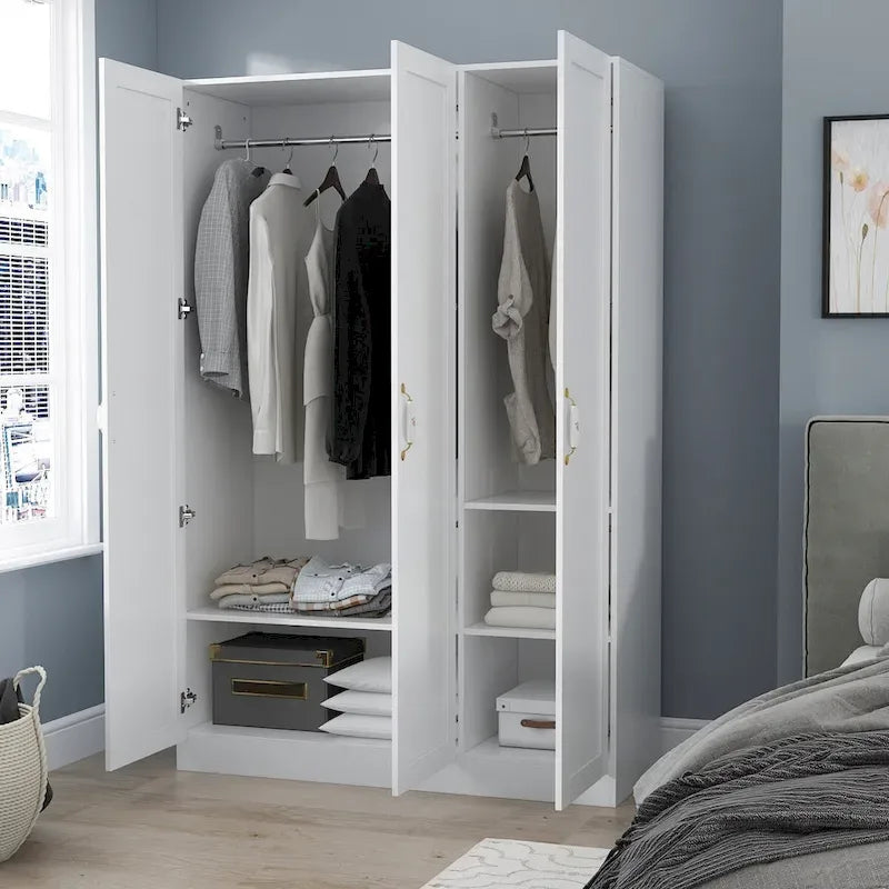 47.2 W Contemporary Modern Freestanding Wardrobe Armoire Closet