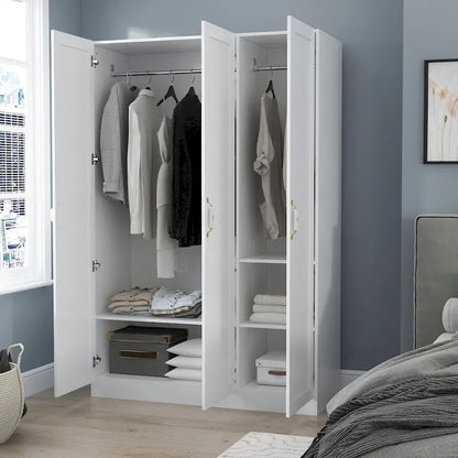 47.2 W Contemporary Modern Freestanding Wardrobe Armoire Closet