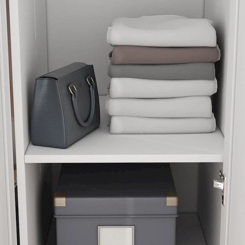 47.2 W Contemporary Modern Freestanding Wardrobe Armoire Closet