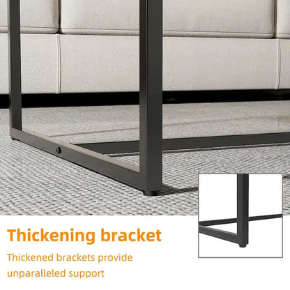 Frame Coffee Table Rectangular Cocktail Table Marble Metal Sofa Table