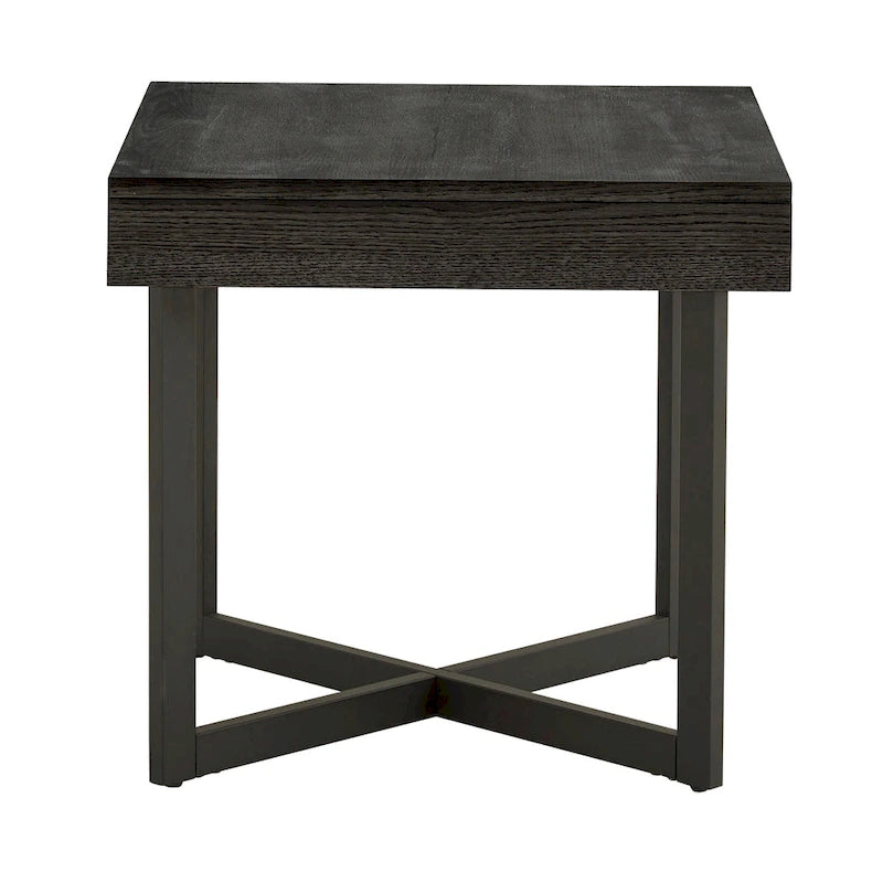 Eldersley Wood Finish End Table with One Drawer by iNSPIRE Q Modern