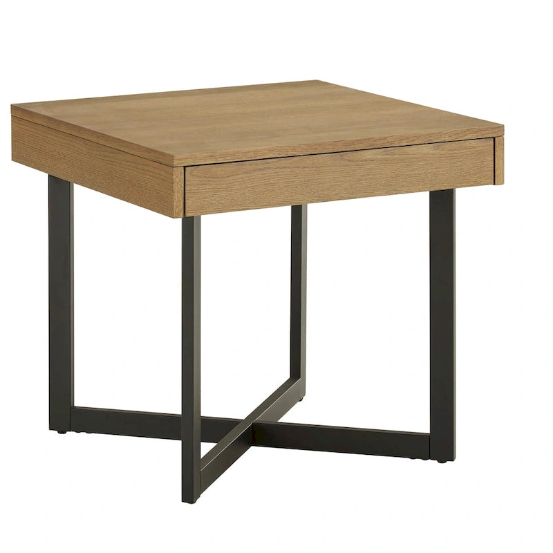 Eldersley Wood Finish End Table with One Drawer by iNSPIRE Q Modern
