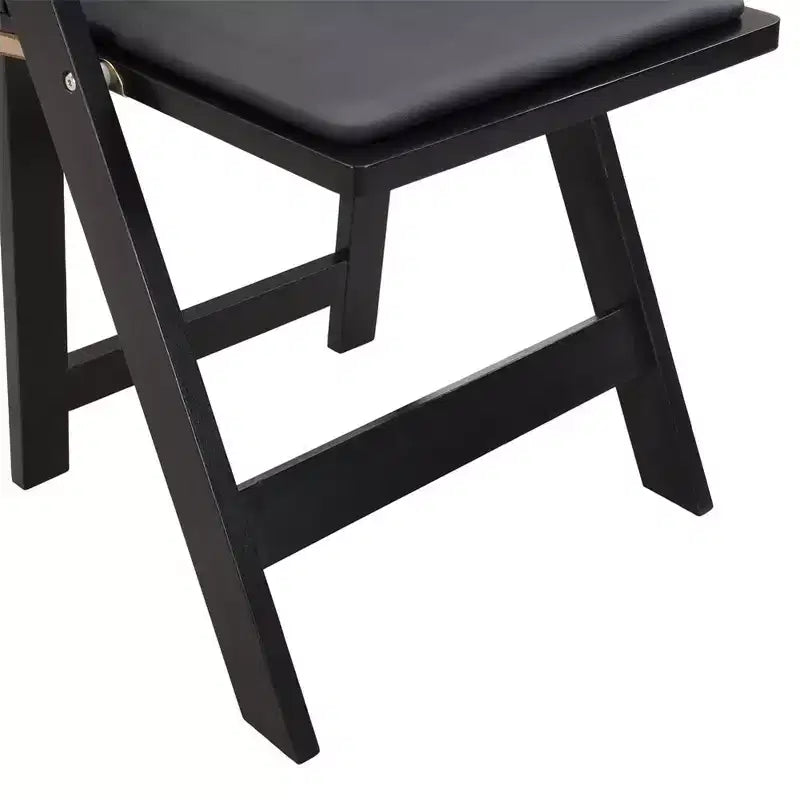 Upholstered Folding Chair Set of 4, Folding Dining Chair with Padded Seat, Portable Wood Accent Chairs for Dining Room Restaurant Office Events
