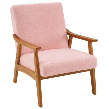 Home Comfort Mid Century Modern Wood Frame Accent Chair