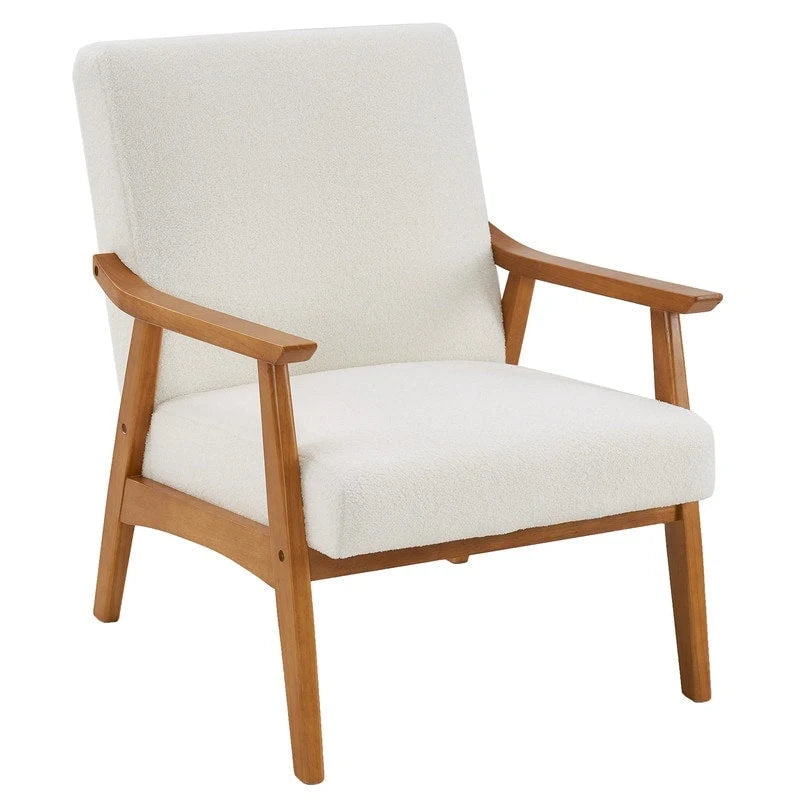 Home Comfort Mid Century Modern Wood Frame Accent Chair
