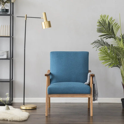 Home Comfort Mid Century Modern Wood Frame Accent Chair
