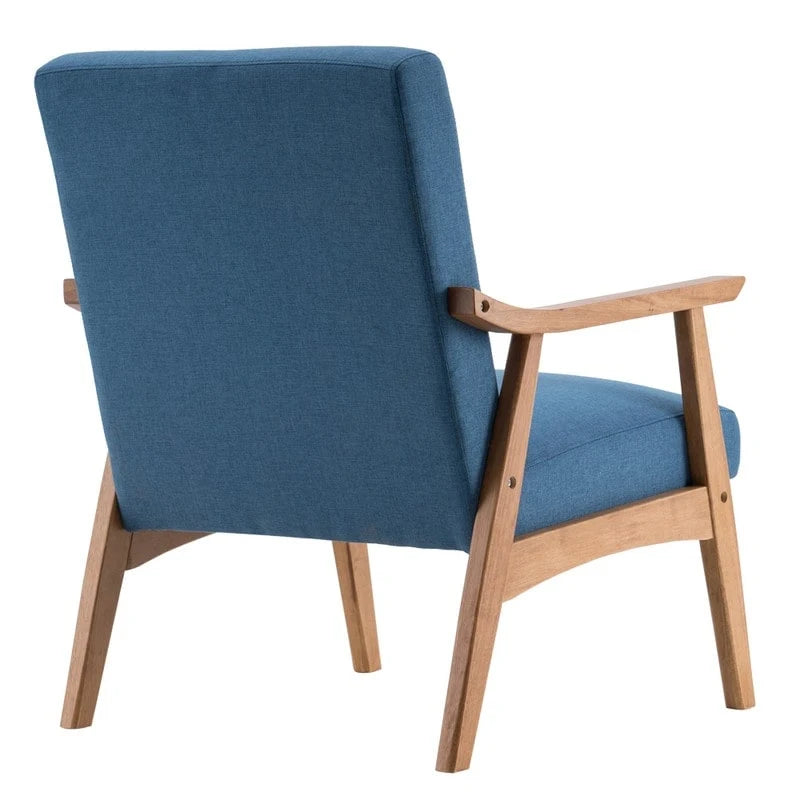 Home Comfort Mid Century Modern Wood Frame Accent Chair