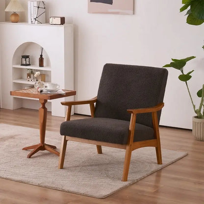 Home Comfort Mid Century Modern Wood Frame Accent Chair