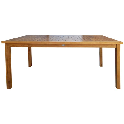 Chic Teak Bermuda Rectangular Teak Wood Patio Bistro Dining Table, 55 x 35 inch (Table Only)