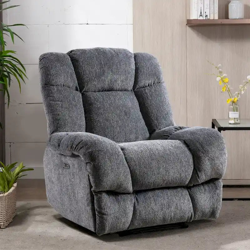 Poltrona Reclinabile Standard in Ciniglia Chenille Power