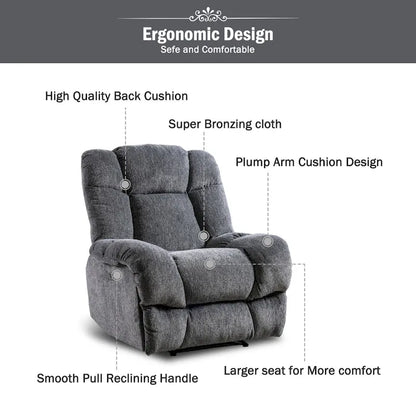 Poltrona Reclinabile Standard in Ciniglia Chenille Power
