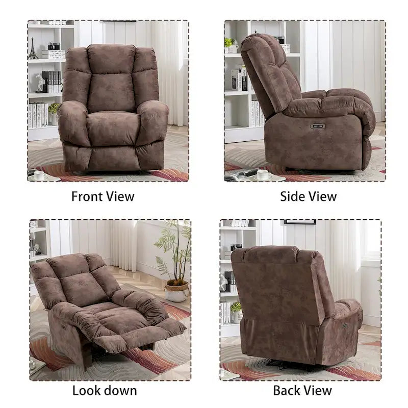 Poltrona Reclinabile Standard in Ciniglia Chenille Power