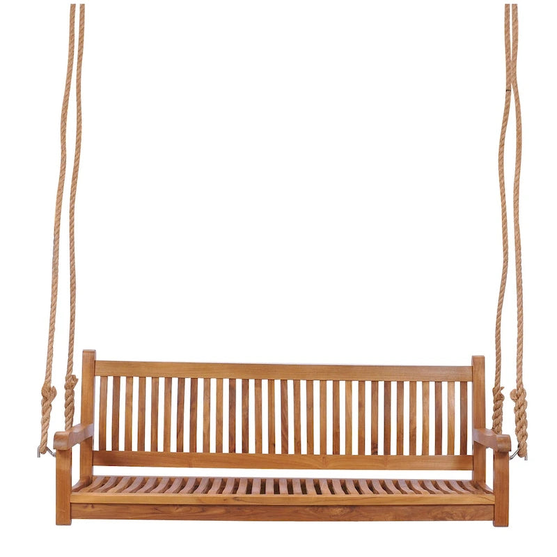 Chic Teak Elzas, dondolo doppio da esterno in legno di teak, 150 cm