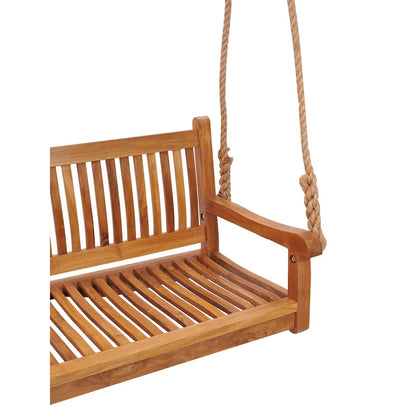 Chic Teak Elzas, dondolo doppio da esterno in legno di teak, 150 cm