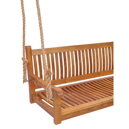 Chic Teak Elzas, dondolo doppio da esterno in legno di teak, 150 cm