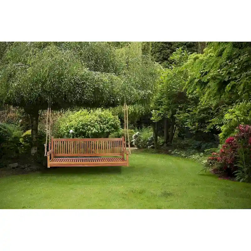 Chic Teak Elzas, dondolo doppio da esterno in legno di teak, 150 cm