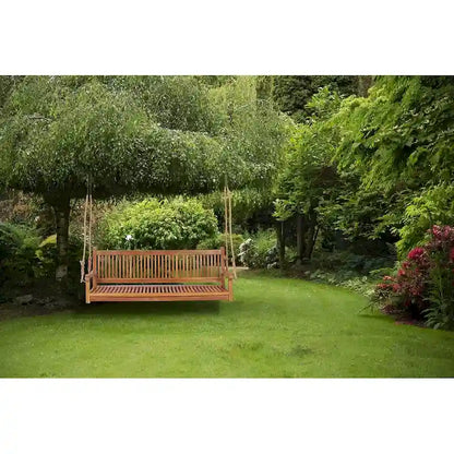 Chic Teak Elzas, dondolo doppio da esterno in legno di teak, 150 cm
