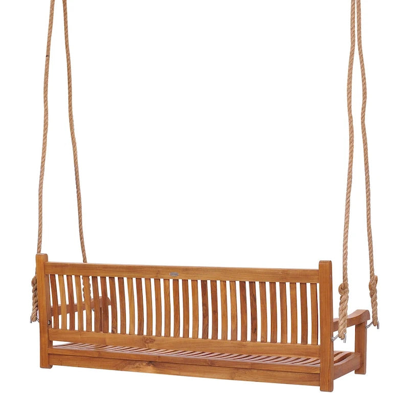 Chic Teak Elzas, dondolo doppio da esterno in legno di teak, 150 cm