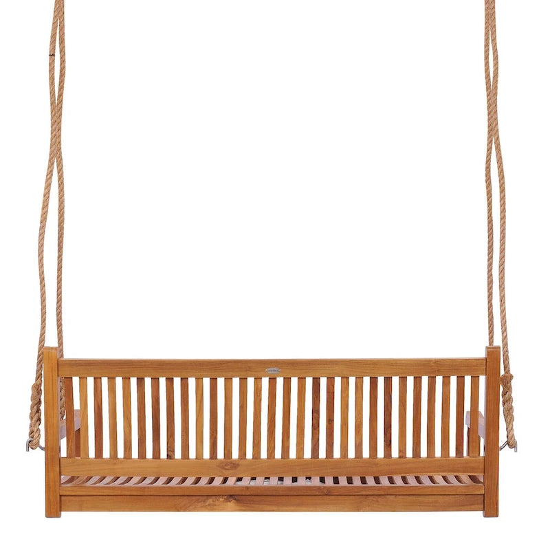 Chic Teak Elzas, dondolo doppio da esterno in legno di teak, 150 cm